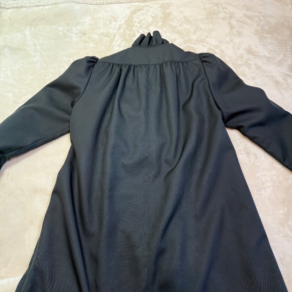 Vintage Bonders Ruffled Black Victorian Style Rain Coat - S (?) - c measurements - Picture 6 of 10